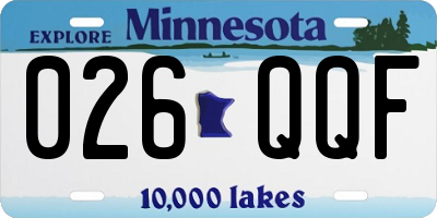 MN license plate 026QQF