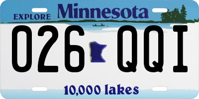 MN license plate 026QQI