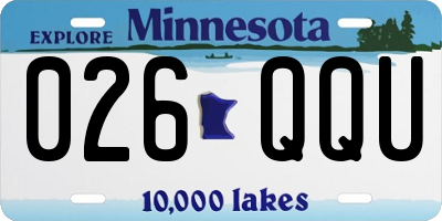 MN license plate 026QQU
