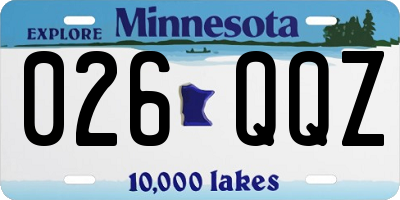 MN license plate 026QQZ