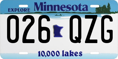 MN license plate 026QZG