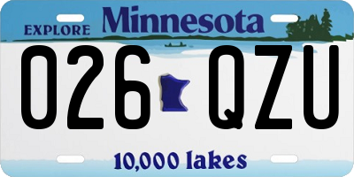 MN license plate 026QZU