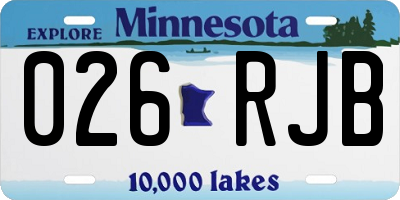 MN license plate 026RJB