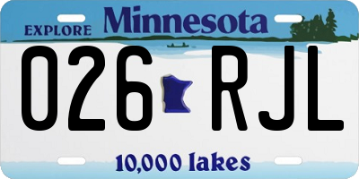 MN license plate 026RJL