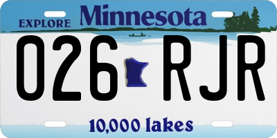 MN license plate 026RJR