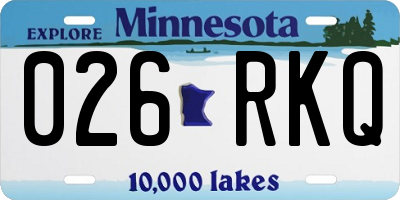 MN license plate 026RKQ