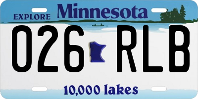 MN license plate 026RLB