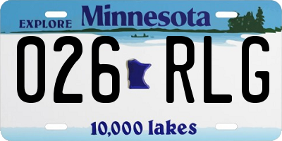 MN license plate 026RLG