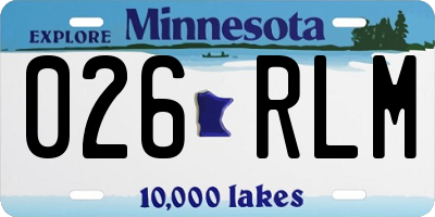 MN license plate 026RLM