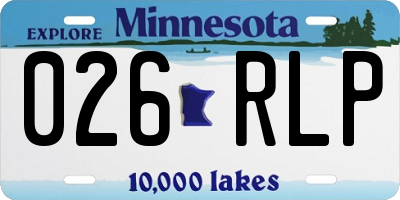 MN license plate 026RLP