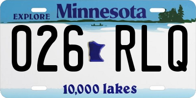 MN license plate 026RLQ