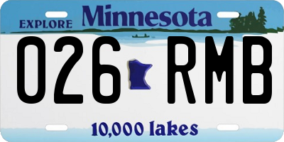 MN license plate 026RMB