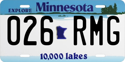 MN license plate 026RMG
