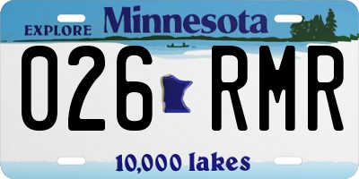 MN license plate 026RMR