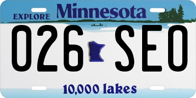 MN license plate 026SEO