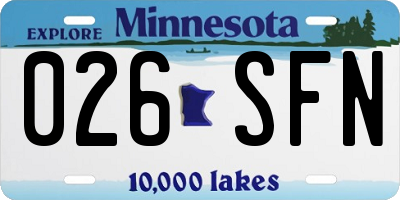MN license plate 026SFN