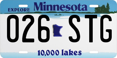 MN license plate 026STG