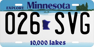 MN license plate 026SVG