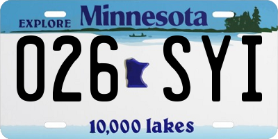 MN license plate 026SYI