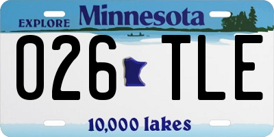 MN license plate 026TLE