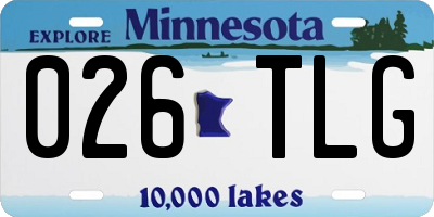 MN license plate 026TLG