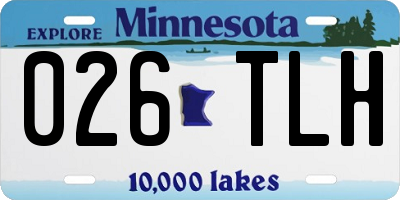 MN license plate 026TLH