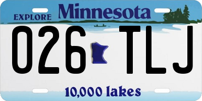 MN license plate 026TLJ