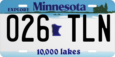 MN license plate 026TLN