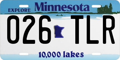 MN license plate 026TLR