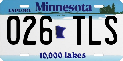 MN license plate 026TLS