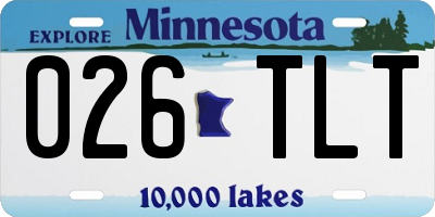 MN license plate 026TLT