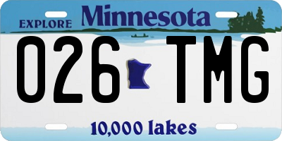 MN license plate 026TMG