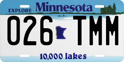 MN license plate 026TMM