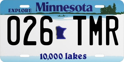 MN license plate 026TMR