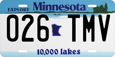 MN license plate 026TMV