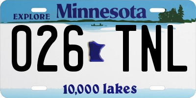 MN license plate 026TNL