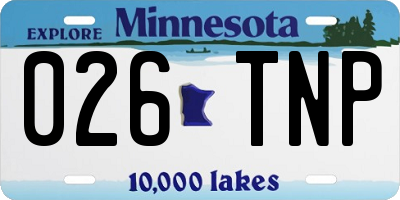 MN license plate 026TNP