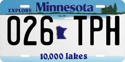 MN license plate 026TPH