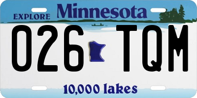 MN license plate 026TQM