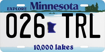 MN license plate 026TRL