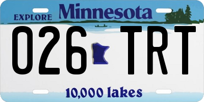 MN license plate 026TRT
