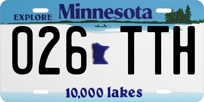 MN license plate 026TTH