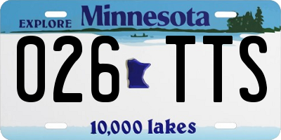 MN license plate 026TTS