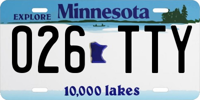 MN license plate 026TTY