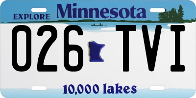 MN license plate 026TVI