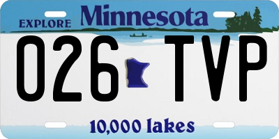 MN license plate 026TVP