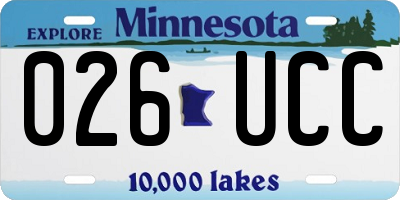 MN license plate 026UCC