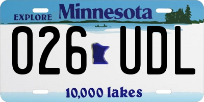 MN license plate 026UDL