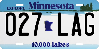 MN license plate 027LAG