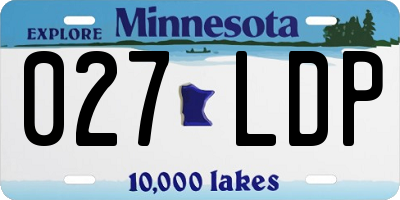 MN license plate 027LDP